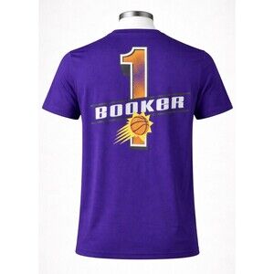 Phoenix Suns Devin Booker #1 NBA Purple Tee Shirt Short Sleeves Size Large